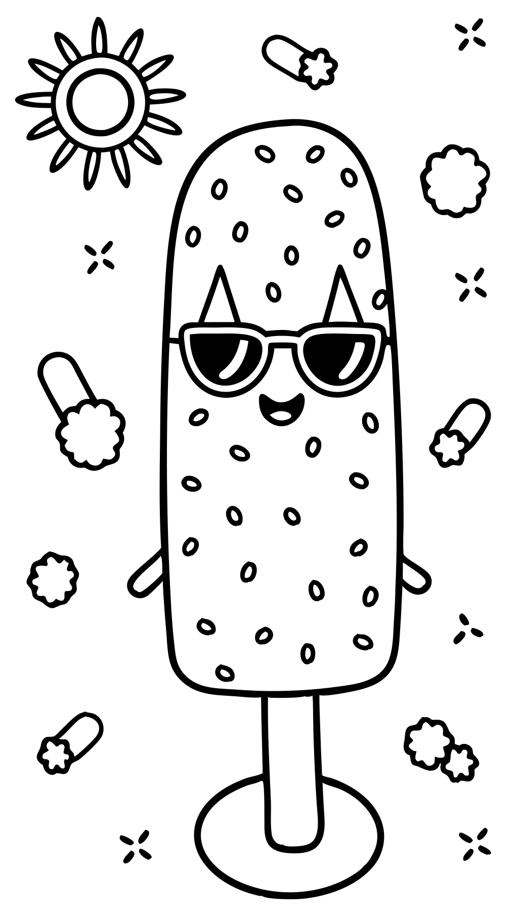 cute popsicle coloring pages